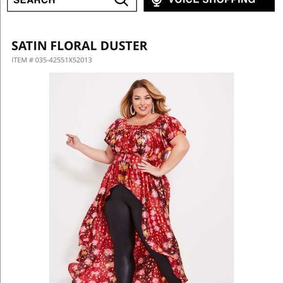 Ashley Stewart Tops - Satin Floral Jester Ashley Stewart Tops - Satin Floral Jester